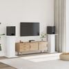 vidaXL Speaker Stands 2 pcs White 30x30x80 cm Engineered Wood