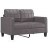 vidaXL 2 Piece Sofa Set with Cushions Grey Faux Leather