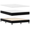 vidaXL Box Spring Bed Black and White 152 x 203 cm Velvet