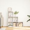 vidaXL Room Divider Bookcase 3-Tier White 99x29x99 cm Engineered Wood