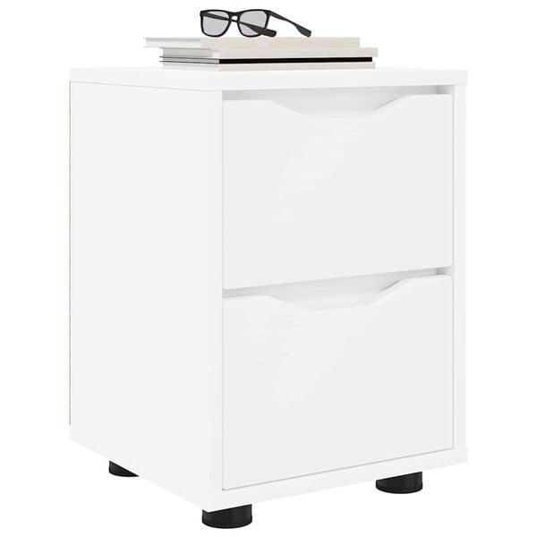 vidaXL Bedside Tables 2 pcs White 30.5 x 30 x 43 cm Engineered Wood