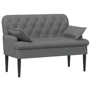 vidaXL Loveseat with Button Tufted Dark Grey 111 x 68 x 80 cm Fabric