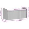 vidaXL Storage Bench with Cushion Brown 115x51x52 cm Poly Rattan