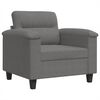 vidaXL Sofa Chair Dark Grey 60 cm Microfibre Fabric