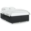 vidaXL Bed Frame without Mattress Black Double Faux Leather