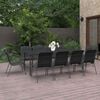 vidaXL 11 Piece Outdoor Dining Set Steel