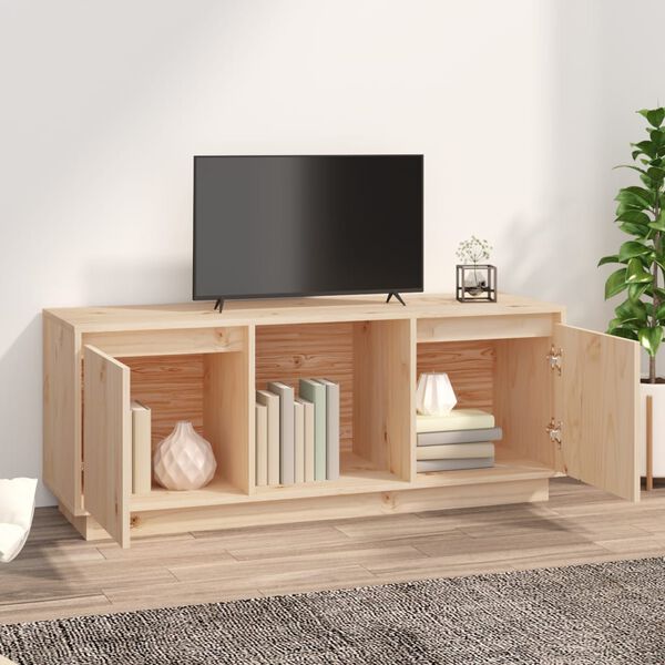 vidaXL TV Cabinet 110.5x35x44 cm Solid Wood Pine