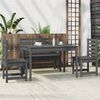 vidaXL 4 Piece Garden Dining Set Grey Solid Wood Pine