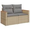 vidaXL 13 Piece Garden Sofa Set with Cushions Mix Beige Poly Rattan