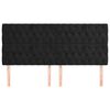 vidaXL Headboard Black 200x7x118/128 cm Velvet
