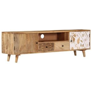 vidaXL TV Stand | Multicolour | Solid Mango Wood | 140 cm | TV Stand