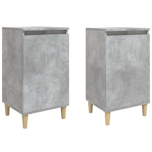 vidaXL Bedside Cabinets 2 pcs Concrete Grey 40x35x70 cm Engineered Wood
