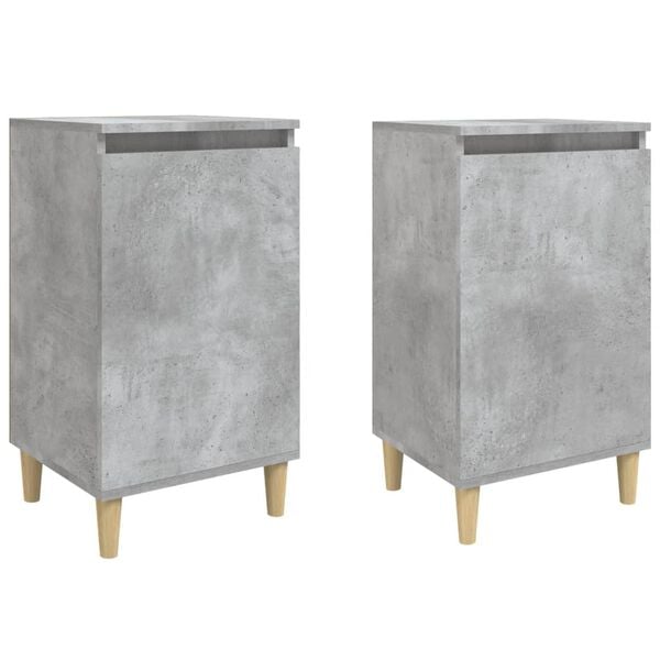 vidaXL Bedside Cabinets 2 pcs Concrete Grey 40x35x70 cm Engineered Wood