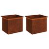 vidaXL Garden Planter with LED 2 pcs Rusty 50 x 60 x 48 cm
