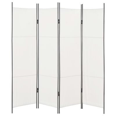 vidaXL 4-Panel Room Divider White 200x180 cm