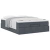 vidaXL Ottoman Bed with Mattress Dark Grey Double Velvet
