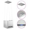 vidaXL Hanging Island Range Hood Touch Sensor LCD 37cm Stainless Steel