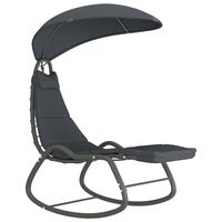 vidaXL Garden Swing Chair Grey 160x80x195 cm Fabric