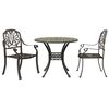 vidaXL 3 Piece Bistro Set Bronze Cast Aluminium