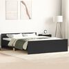 vidaXL Bed Frame without Mattress Black 135x190 cm