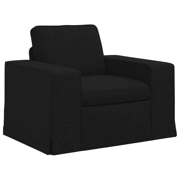 vidaXL Sofa 2 pcs Black 182 x 80 x 82 cm Fabric