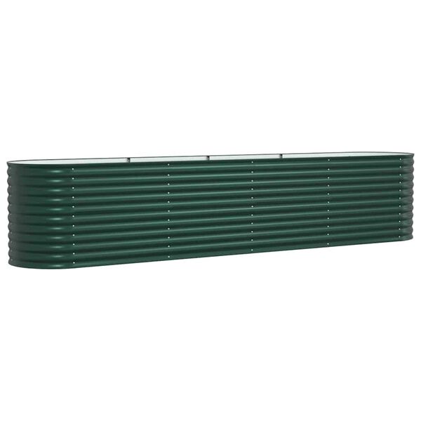 vidaXL Garden Raised Bed Green 400 x 80 x 81 cm Steel