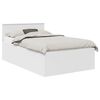 vidaXL Bed Frame with Headboard White 135 x 190 cm Engineered Wood