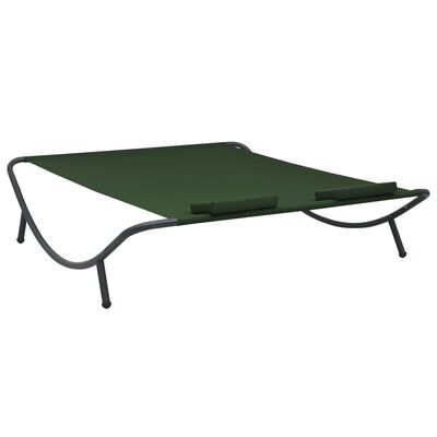 vidaXL Outdoor Lounge Bed Fabric Green