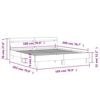 vidaXL Bed Frame with LED without Mattress Black 180x200 cm Super King