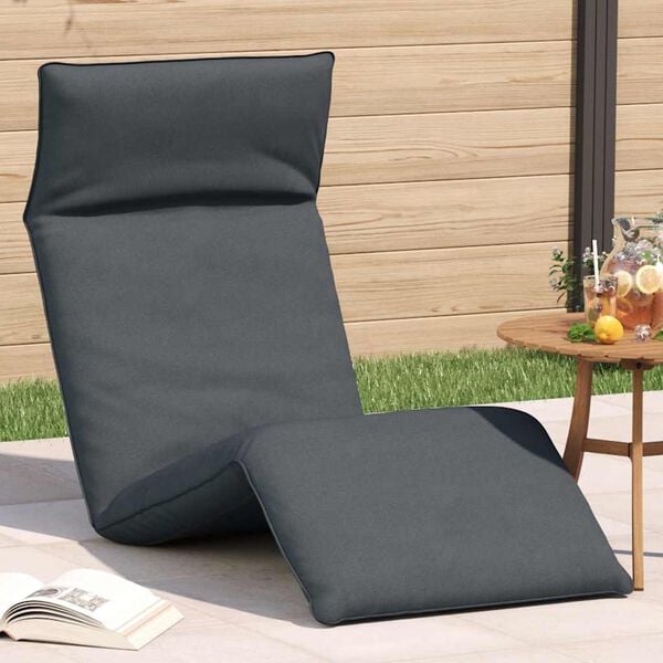 vidaXL Folding Sun lounger Anthracite 175x54x8.5 cm Oxford Fabric