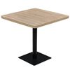 vidaXL Bistro Table MDF and Steel Square 80x80x75 cm Oak Colour