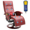 vidaXL Massage Chair Wine Red Faux Leather