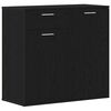 vidaXL Sideboard Black Oak 80x36x75 cm Engineered Wood