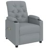 vidaXL Massage Recliner Chair Light Grey Fabric