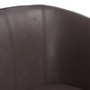 vidaXL Tub Chair with Footstool Brown Faux Leather
