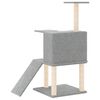 vidaXL Cat Tree with Sisal Scratching Posts Light Grey 109 cm