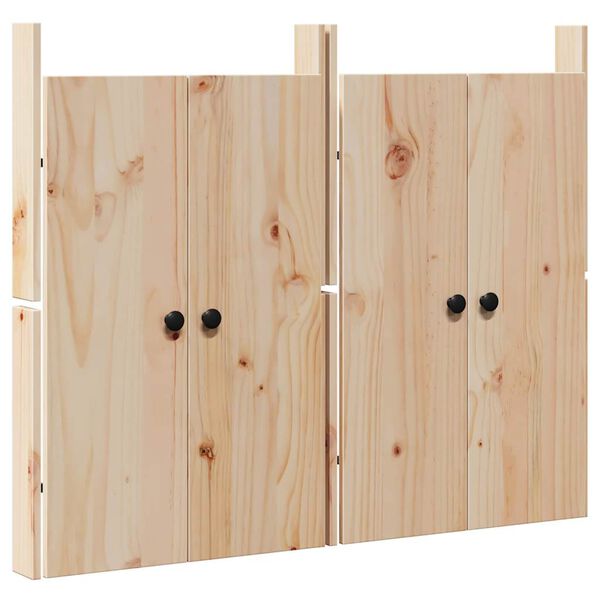 vidaXL Kitchen Door 2 pcs Cream 50 x 9 x 82 cm Solid Pine wood