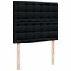 vidaXL Ottoman Bed with Mattress Black King Single Fabric