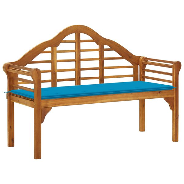 vidaXL Garden Queen Bench with Cushion 135 cm Solid Acacia Wood