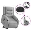 vidaXL Stand up Massage Recliner Chair Light Grey Fabric