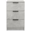 vidaXL Bedside Cabinets 2 pcs Concrete Grey 40x36x65 cm