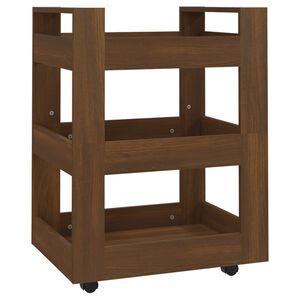 vidaXL Kitchen Trolley Brown Oak 60x45x80 cm Engineered Wood