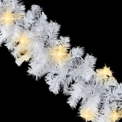 vidaXL Christmas Garland with LED Lights 10 m White