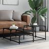 vidaXL Coffee Table Black 87.5x87.5x40 cm Engineered Wood