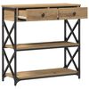 vidaXL Console Table Artisan oak 75 x 28 x 75 cm