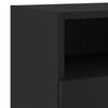 vidaXL TV Wall Cabinet Black 60x30x30 cm Engineered Wood