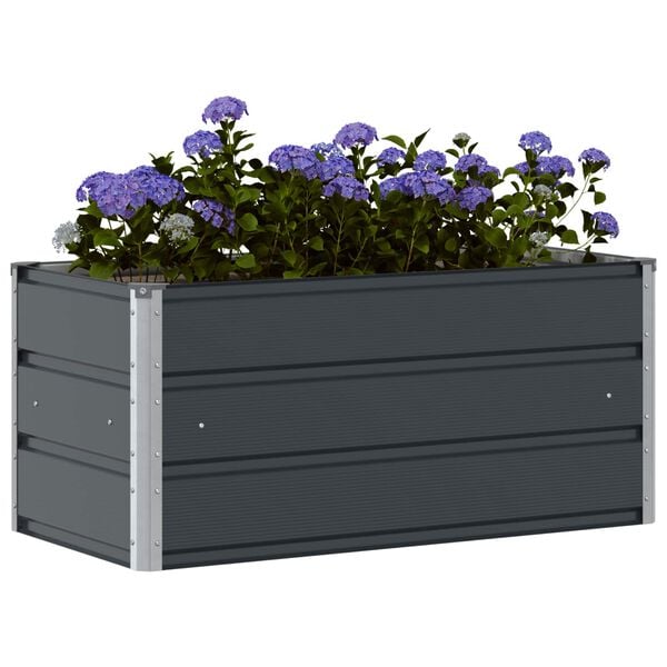 vidaXL Planter Anthracite 100 x 50 x 45 cm Galvanised Steel