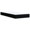 vidaXL Box Spring Bed with Mattress Black King Single Fabric