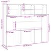vidaXL Headboard Cabinet Smoked Oak 120x19x103.5 cm