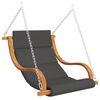vidaXL Swing Chair with Cushion Solid Wood Spruce with Teak Finish